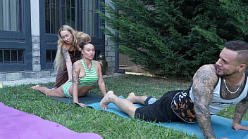 Flexible Foursome: Two Bendy Babies and a Lucky Guy Unleash Their Wildest Yoga Fantasies