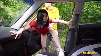 Fake Driving School: This Hot Asian Babe Can’t Resist My Burning Cock