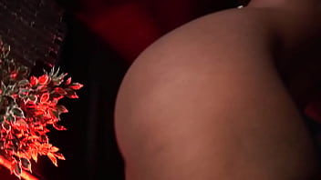 Ebony Goddess purrs for her creamy white milk