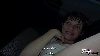 Redhead Slut Gets Pounded Hard by a Stranger in the Backseat