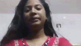 Desi beauty bares it all in a sultry solo striptease selfie
