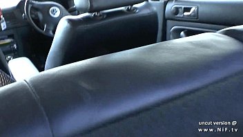 Saucy young French amateur gets her tight backdoor brutally wrecked in a public car wash