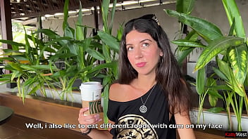 Sloppy Starbucks Cumwalk: Public Toilet Blowjob and Sperm-Filled Coffee