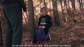 Karina the stalker gets down and dirty, deep-throating a guard’s cock at the abandoned camp