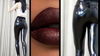 Slinky Chinese Doll in Shiny PVC Leggings