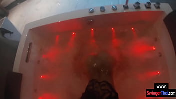 Steamy Thai teen amateur gets wild in the hot tub