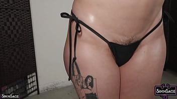 Sinn Sage’s Lingerie-Bound Body Glistens Under a Slick, Sensual Oil Massage