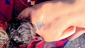 Wild Beach Threesome: Mature Turkish Beauty and Two Young German Studs