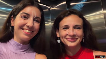 Naughty Neighbors Beg for Public Facials on Their Pretty Faces for a Risky Cumwalk