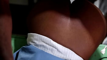 Ebony Babe Gets Pounded Rough Over the Counter in Raw POV Action