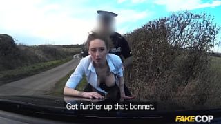Naughty Yank MILF in Black Fishnets Gets Pounded by a Fake British Bobby