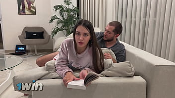 Couch Fuck with Stepsister: My Cock Buried Deep, Pumping Her Pussy Full of Cum
