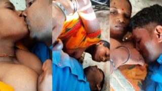 Hungry Bihari hubby feasts on his wife’s luscious tits and gets his throbbing cock stroked to bliss