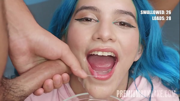Galilea’s Greedy Gulp: 64 Massive Loads Unleashed in Her Ravenous Mouth