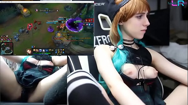 Naughty Gamer Girl Gets Off While Playing League of Legends