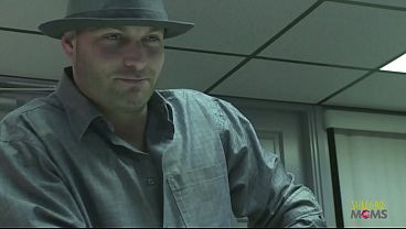 A hot stud strolls into the office and discovers a desperate milf receptionist aching for a rough backdoor pounding