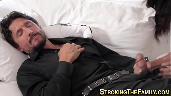 Hot Latina teen stepdaughter gives a wild blowjob