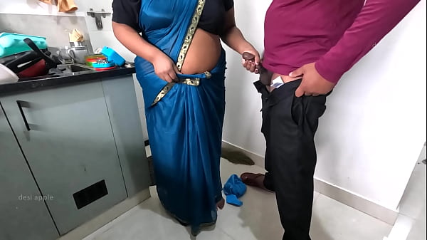Sultry Tamil maid Sridevi strokes her boss’s throbbing cock