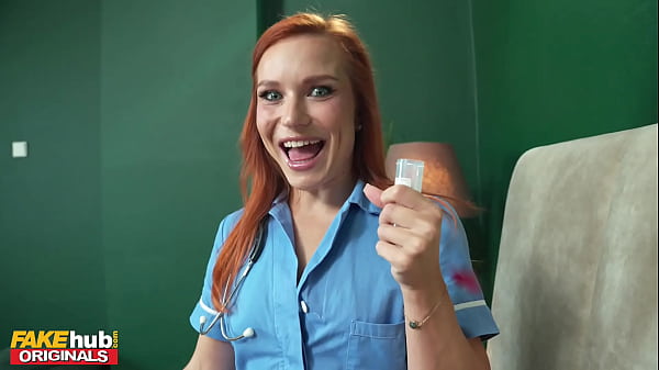 Naughty Ginger Nurse in Heat: Collecting a Load from Her Bare, Pink Pussy