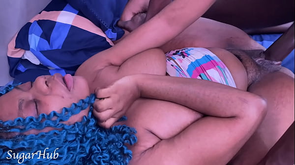Massive Ebony Booty Gripping a Thick Black Shaft with Raw Passion