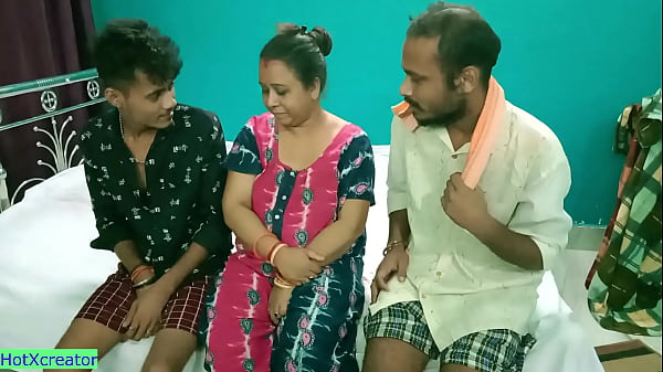 Sizzling MILF Auntie Gets Shared in a Steamy Hindi Threesome