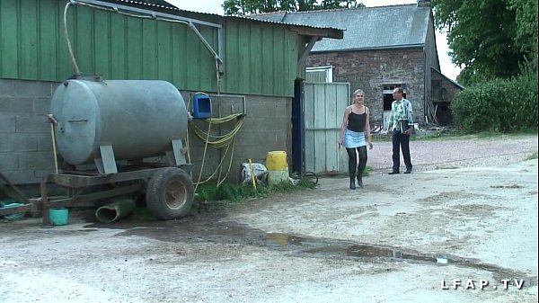 Granny’s French Ass Gets Wrecked By The Old Farmer And His Buddies