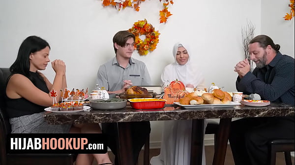 Audrey Royal’s Thanksgiving Feast: A Hijab-clad Harlot Gets Ravished On The Dining Table