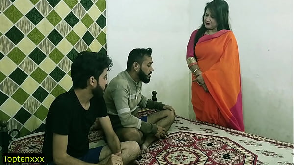 Malkin Aunty’s Wild Ride: Two Young Studs Give Her A Dirty Threesome With Clear Hindi Moans