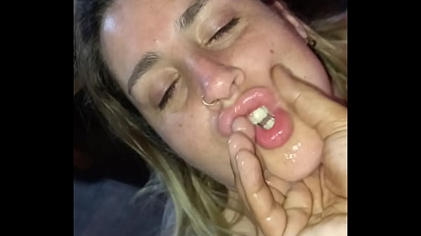 Blonde Bimbo Slut Takes It Deep In Both Holes
