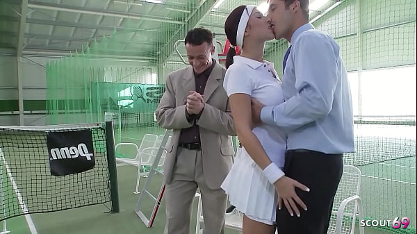 Tennis Slut Begs Two Hung Studs For Anal And Double Penetration Before Taking A Huge Cumshot On The Court