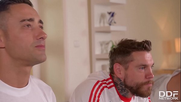 Passionate Football Enthusiasts Ravish Fiery Eva Berger In Intense Group Encounter