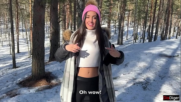 Fucking In The Frosty Woods: A Snowy Forest Creampie