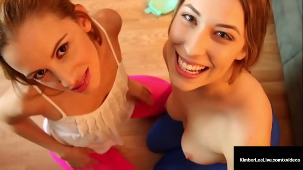 Sweat-slicked Yoga Beauties Kimber Lee And Ashlynn Taylor Taken From Behind