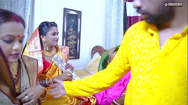 Desi Horny Indian Three Bhabhis Craving A Rough Fuck From Their Dewar In A Wild Bhabhi Gangbang Party (hindi Audio)
