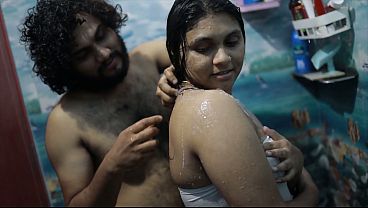 Indian Stepsister’s Steamy Bath Seduction