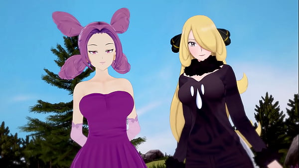 Get Ready For A Wild, Hot Pokemon Threesome Featuring Cynthia And Fantina’s Huge, Bouncing Tits