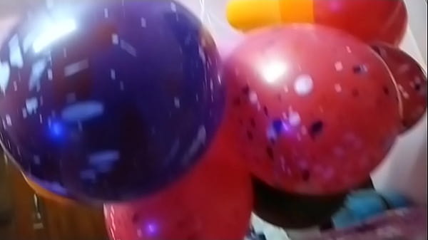 Indian Girl’s Tight Balloon Pops With A Hot Moan