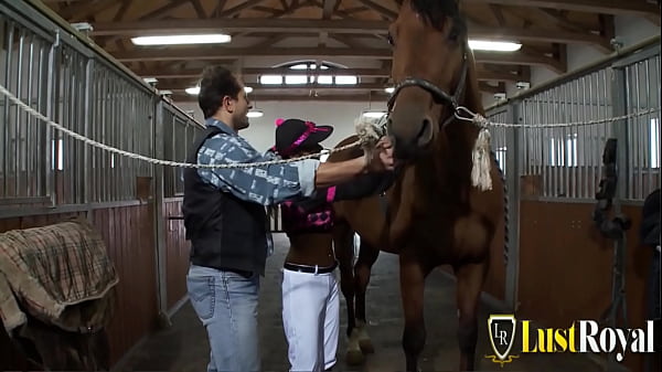 Stable Boy Pounds A Hot Brunette Slut Senseless