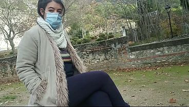 Risky Street Park Blowjob In Full View